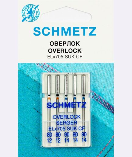 Иглы Schmetz ELx705 SUK CF № 80,90, 5 шт.